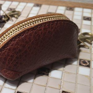 Portland Leather mini taco keychain - NUTMEG